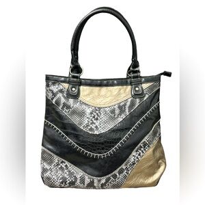 Stylish Black and Gold Tote Bag